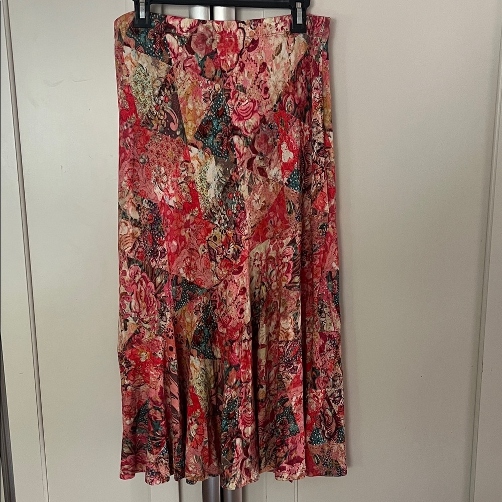 Peruvian Connection Patchwork Floral Print Midi S… - image 6